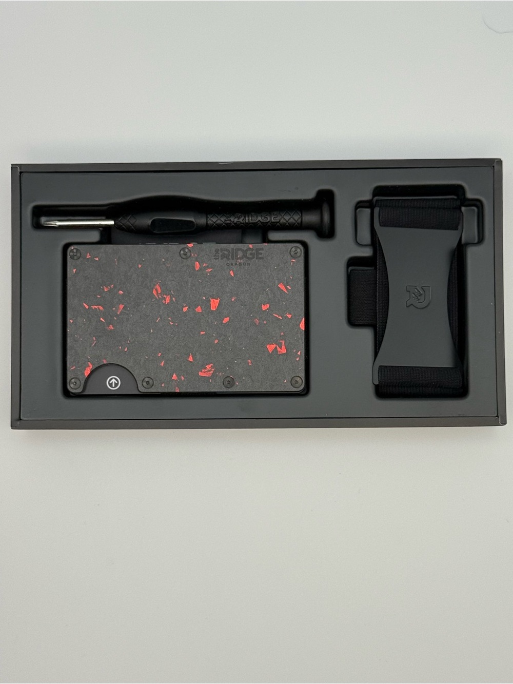 Ridge Forged Ember Carbon Fiber RFID Wallet Full Set With Box (P105)